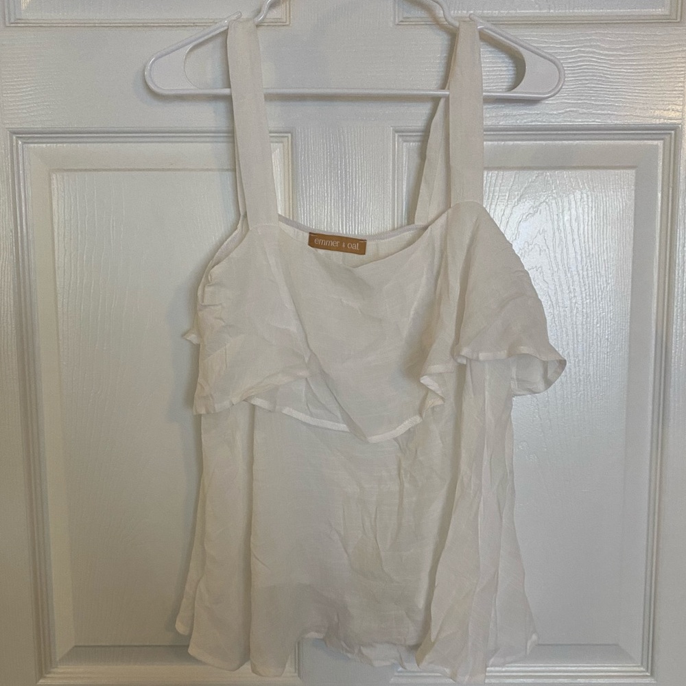 White flowy tank